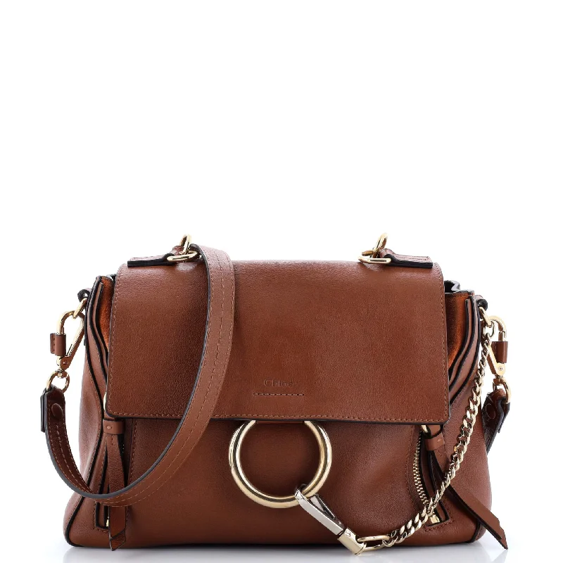 Plus-size satchel with a spacious interior for carrying all essentialsFaye Day Bag Leather Small