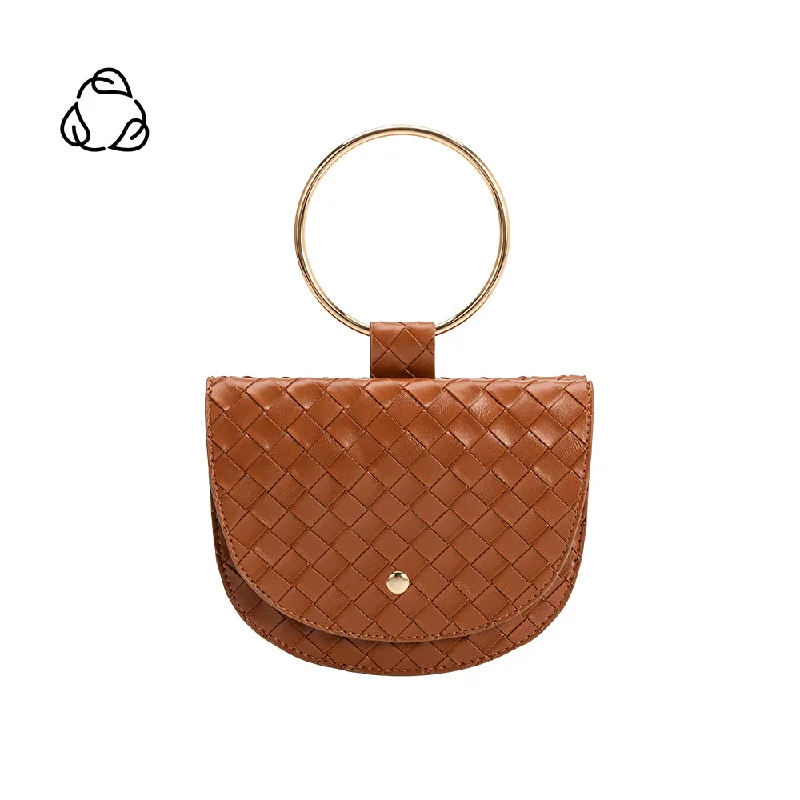 Vegan leather handle bag made from recycled materials for eco - conscious consumersFelix Saddle Ring Top Handle Bag