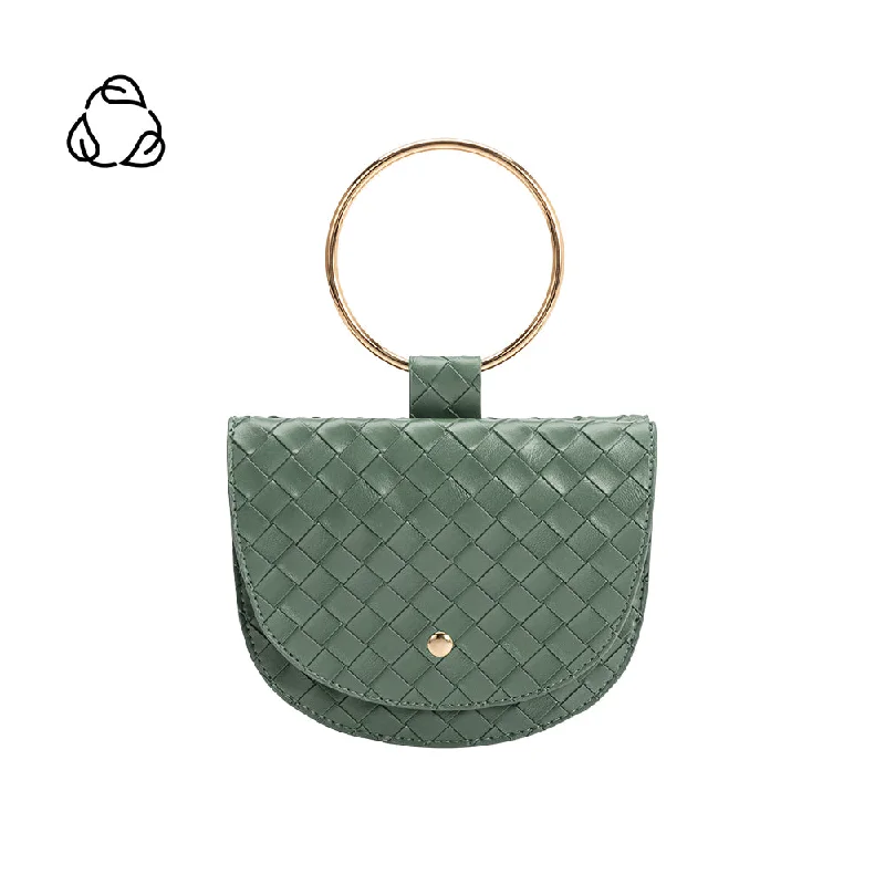 Handle bag with a hidden anti - theft pocket and RFID - blocking liningFelix Teal Ring Top Handle Bag