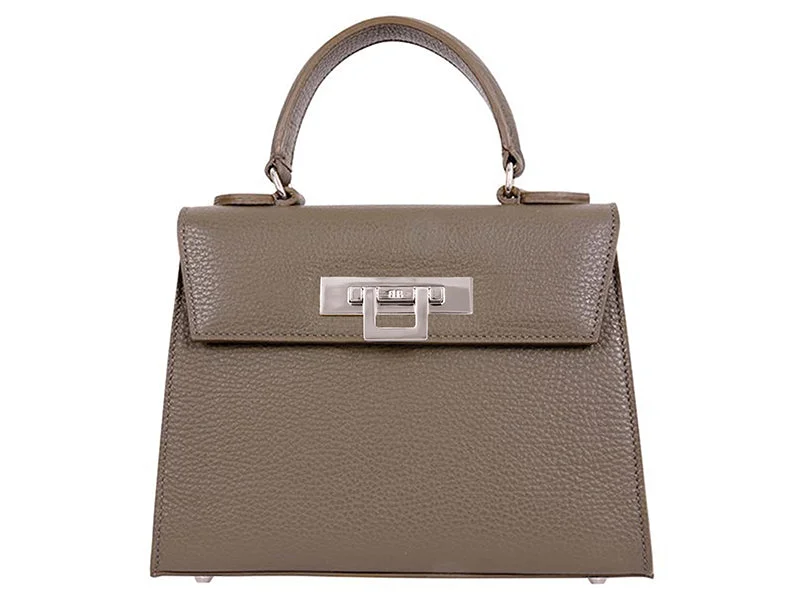 Shoulder bag with a hidden anti - theft pocket and RFID - blocking technologyFonteyn Midi Caribou - Taupe/Silver