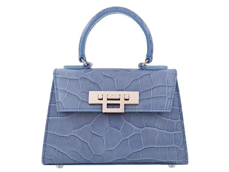 Shoulder bag with a hidden anti - theft pocket and RFID - blocking technologyFonteyn Mignon Orinoco - Bluebell/Silver