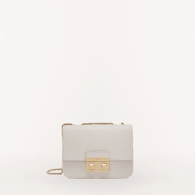 Silk crossbody bag with a delicate print for a feminine touchFurla Bella Crossbody Mini