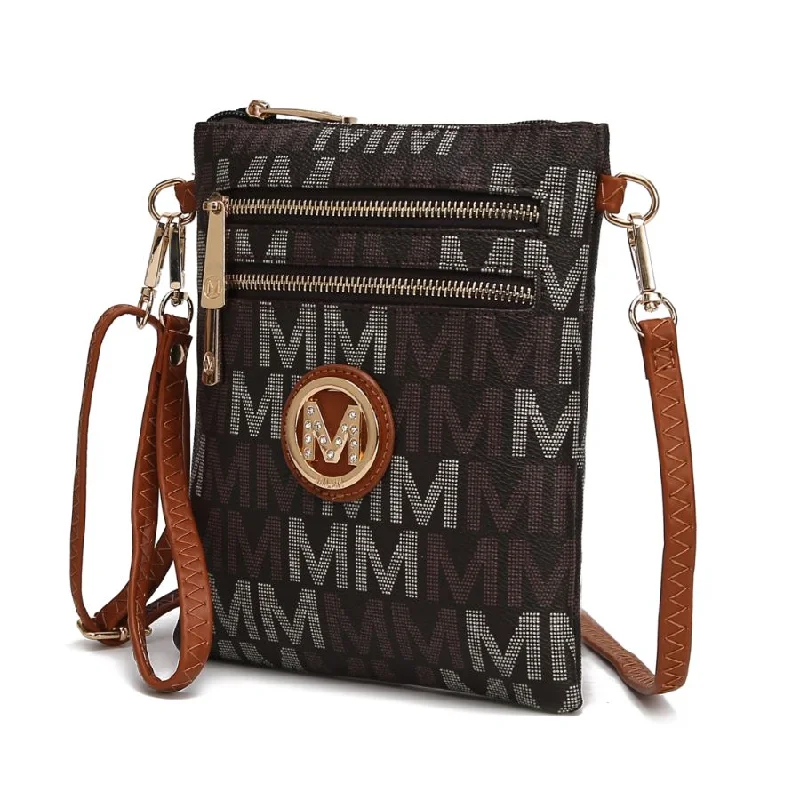 Canvas crossbody bag with a patchwork design for a casual and artsy feelGaia Milan M Signature Crossbody Handbag