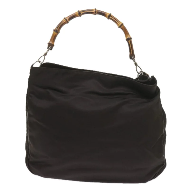 Shoulder bag with a detachable and adjustable strap for customized wearGucci Bamboo  Synthetic Shoulder Bag (Pre-Owned)