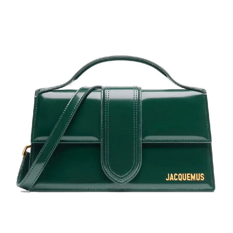 Vegan leather crossbody bag for eco - conscious consumersJacquemus Green Leather Crossbody Bag