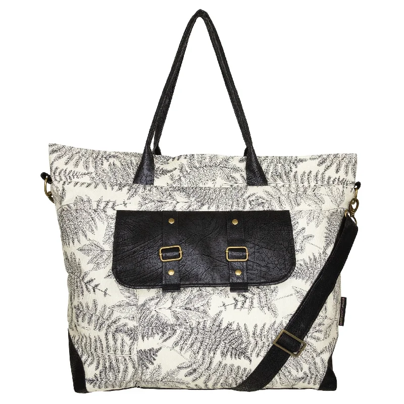 Silk crossbody bag with a delicate print for a feminine touchJenny Premier: Fern