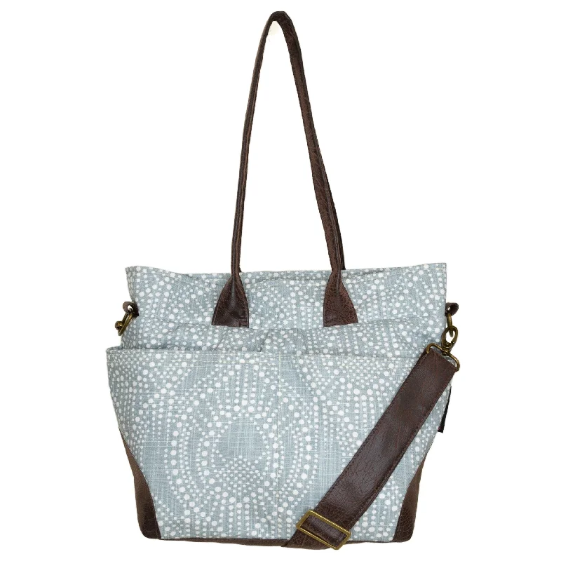 Silk crossbody bag with a delicate print for a feminine touchJill Premier: Blue Cup