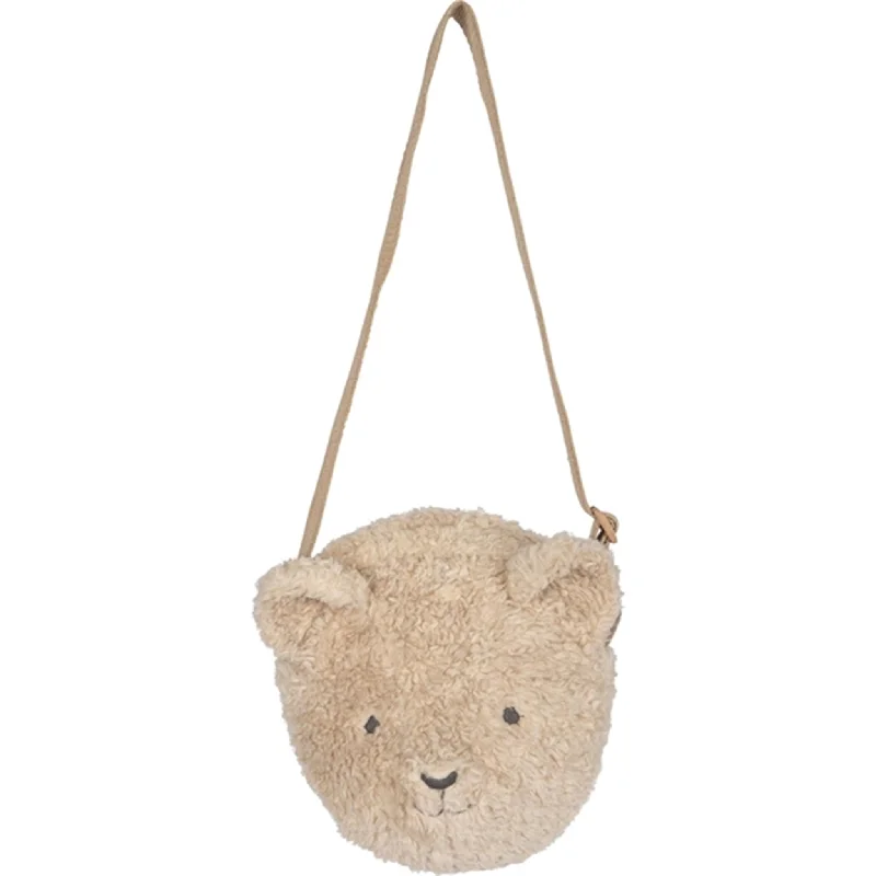 Shoulder bag with multiple compartments and a zippered pocket for organizationKonges Sløjd Teddy Bear Shoulder Bag Oxford Tan