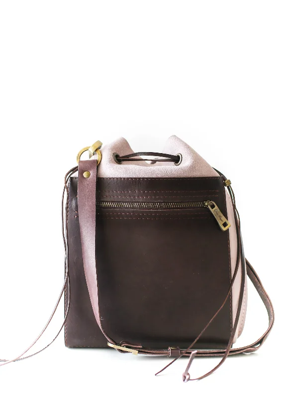 Vegan leather crossbody bag for eco - conscious consumersLilac Mini Suede Bag