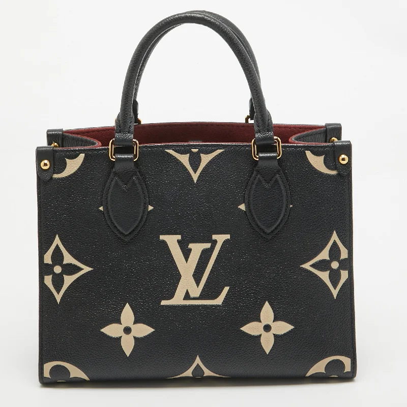 Embroidered satchel with intricate beadwork for a unique touchLouis Vuitton  Empreinte Leather Onthego Pm Bag