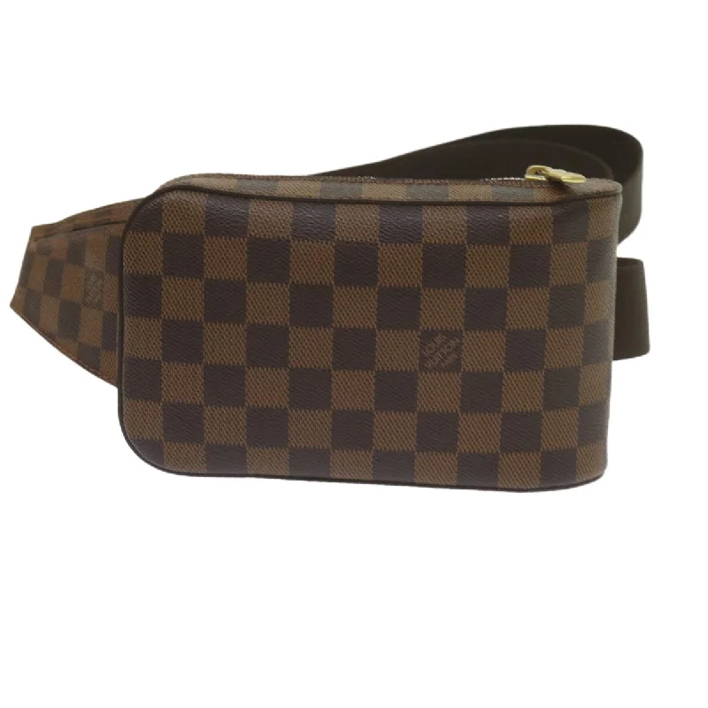 Vegan leather shoulder bag made from recycled materials for eco - friendlinessLouis Vuitton Geronimos  Canvas Shoulder Bag (Pre-Owned)