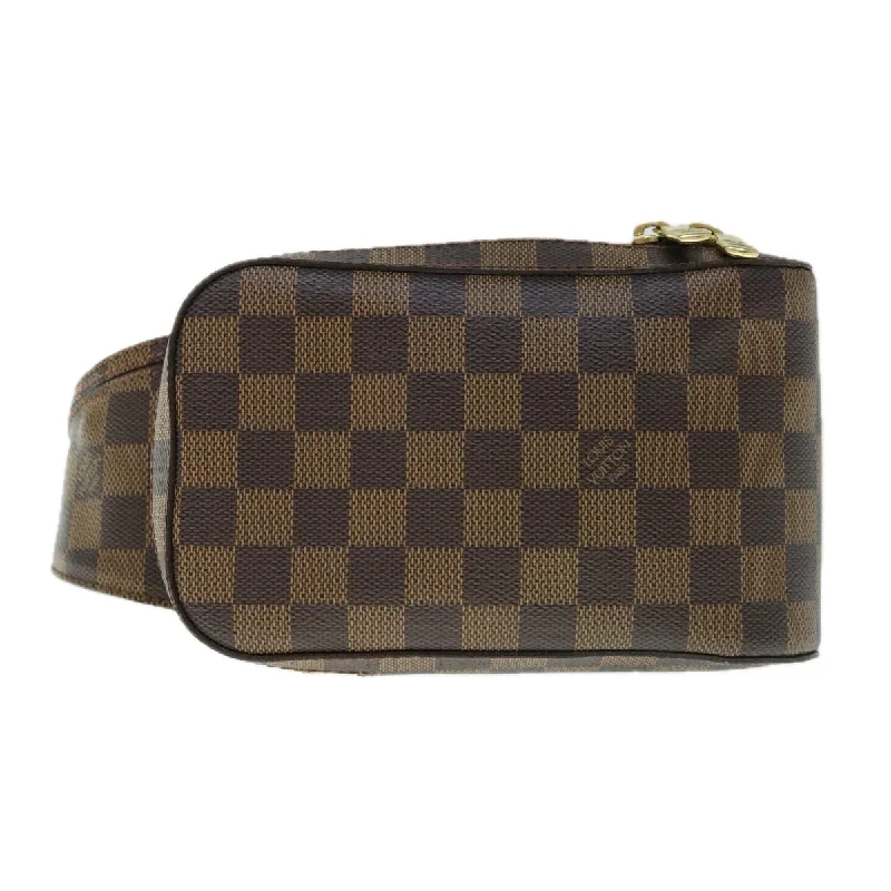 Vegan leather shoulder bag made from recycled materials for eco - friendlinessLouis Vuitton Geronimos  Canvas Shoulder Bag (Pre-Owned)