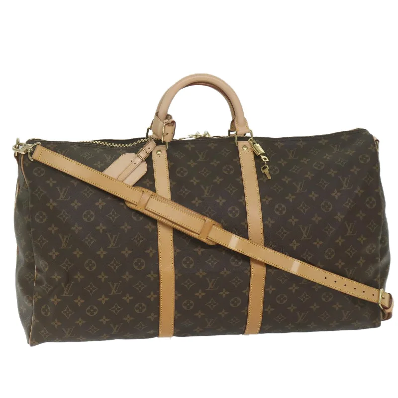 Metallic shoulder bag with a glittery finish for evening partiesLouis Vuitton Keepall Bandoulière 60  Canvas Shoulder Bag (Pre-Owned)