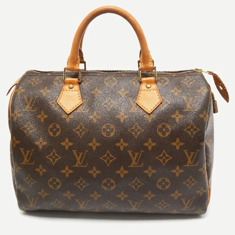 Silk satchel with a delicate paisley print for a feminine aestheticLouis Vuitton Monogram Canvas Speedy 30 Bag