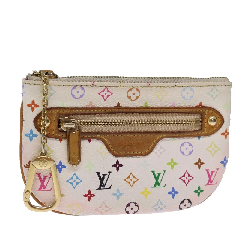 Two - tone clutch with a contrast color lining for added styleLouis Vuitton Pochette Plat  Canvas Clutch Bag (Pre-Owned)