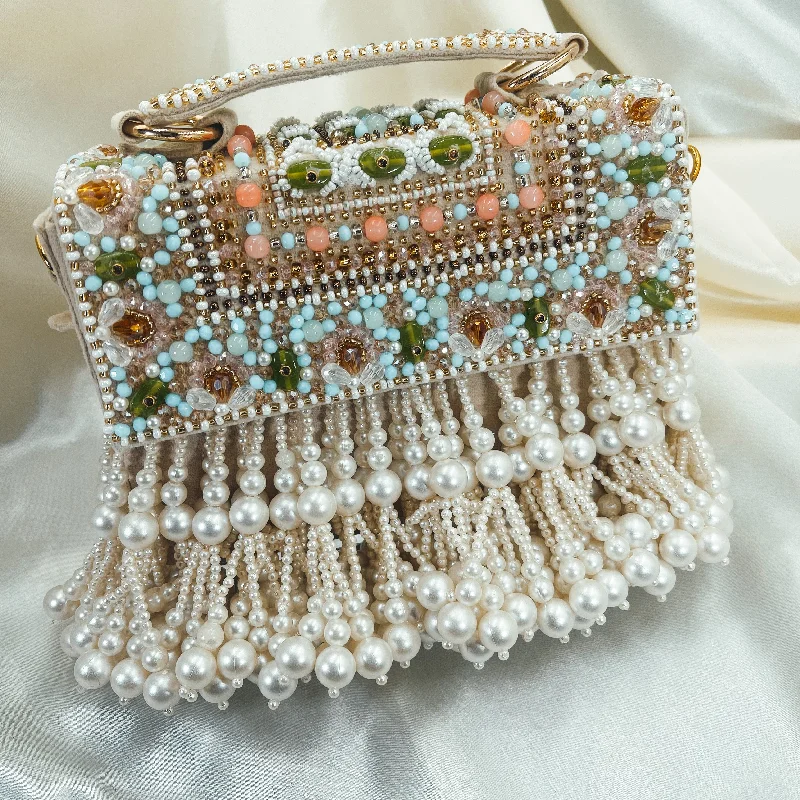 Vintage - style beaded evening bag with an art - deco patternLUX Sling Bag