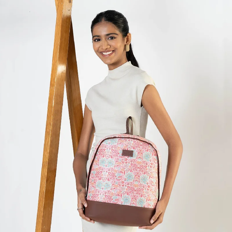 Metallic backpack with a shiny finish for a trendy evening accessoryMangalore Blossoms Dome Daypack