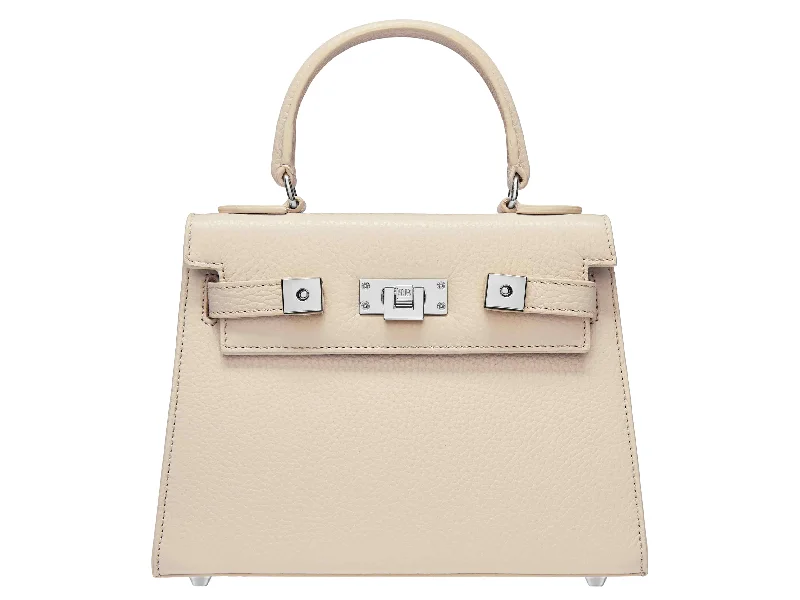 Plus - size shoulder bag with a roomy interior for carrying daily essentialsMaya Midi Caribou - Beige/Silver