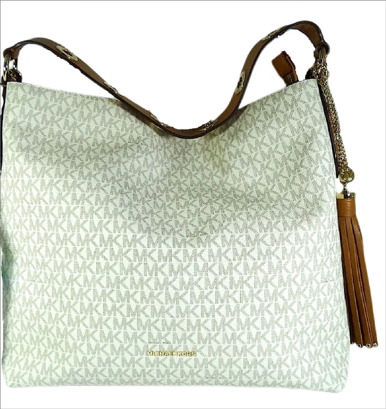 Women's leather shoulder bag with a hand - painted floral motif for a unique styleMichael Kors rooklyn Shoulder ag