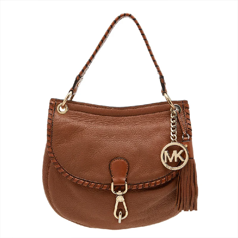 Satchel with a tassel or fringe detail for a bohemian feelMichael Michael Kors Leather Tassel Braided Flap Top Handle Bag