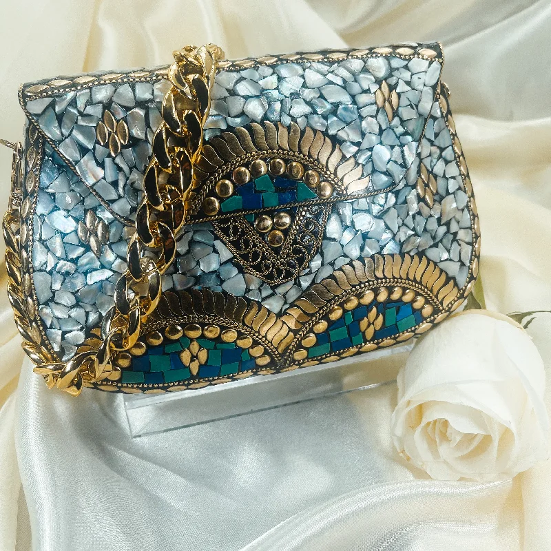 Crystal - encrusted clutch for a red - carpet eventMOORNI Mosaic Clutch