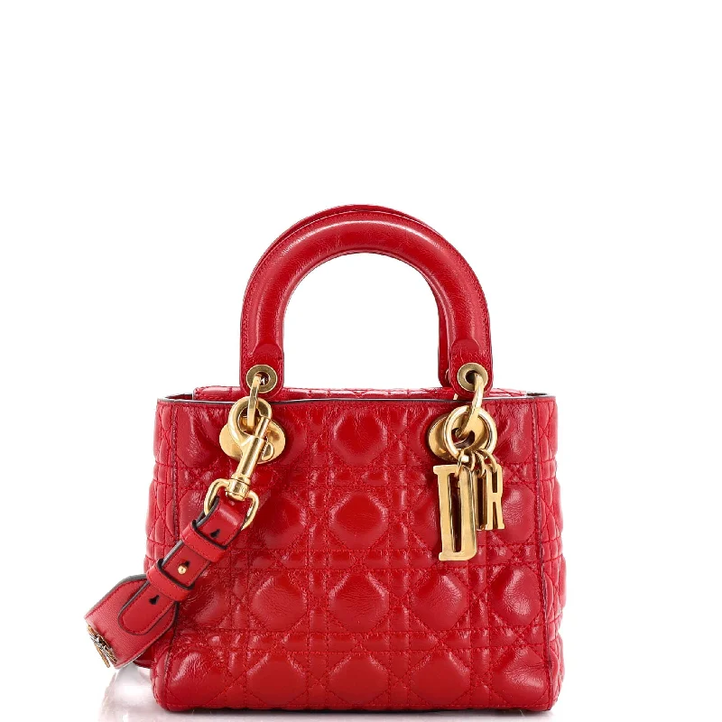 Waterproof nylon satchel with a drawstring closure for outdoor useMy Lady Dior Bag Cannage Quilted Crinkled Patent