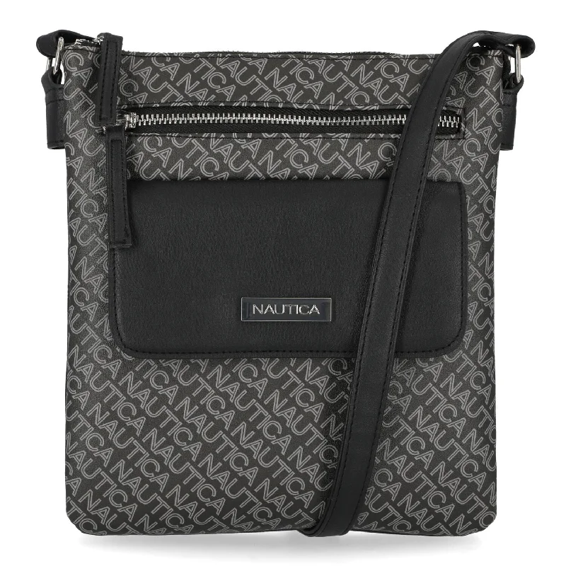 Silk crossbody bag with a delicate print for a feminine touchNautica Womens Citadel Crossbody Bag