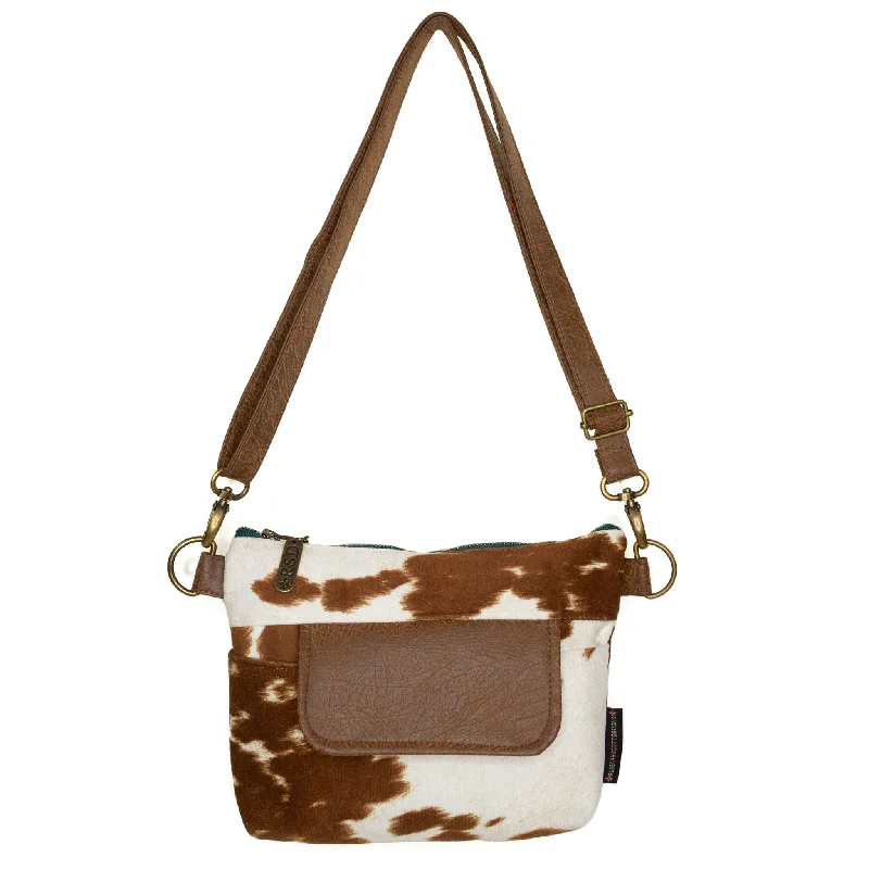 Leatherette crossbody bag with a quilted pattern for a sophisticated lookOlivia: Longhorn Cowhide