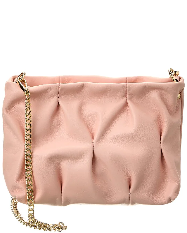 Geometric - shaped evening bag for a contemporary aestheticPersaman New York #1069 Leather Clutch