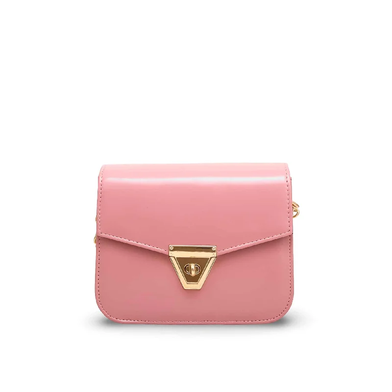 Shoulder bag with a hidden anti - theft pocket and RFID - blocking technologyPink Formal Shoulder Bag P56100