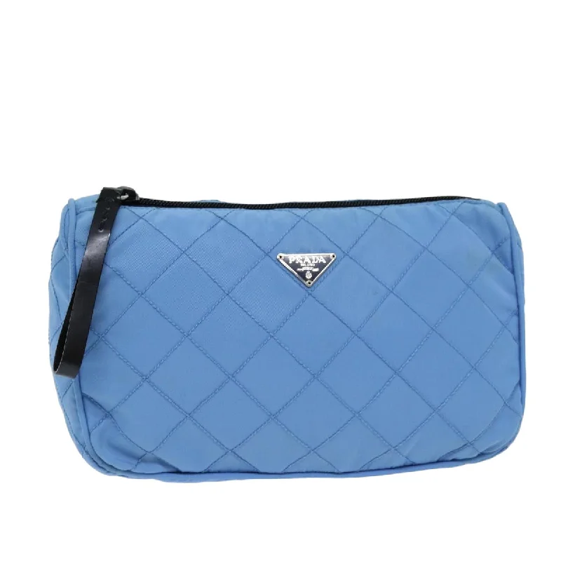 Clutch with a removable strap to be used as a hand - held or cross - bodyPrada  Synthetic Clutch Bag (Pre-Owned)