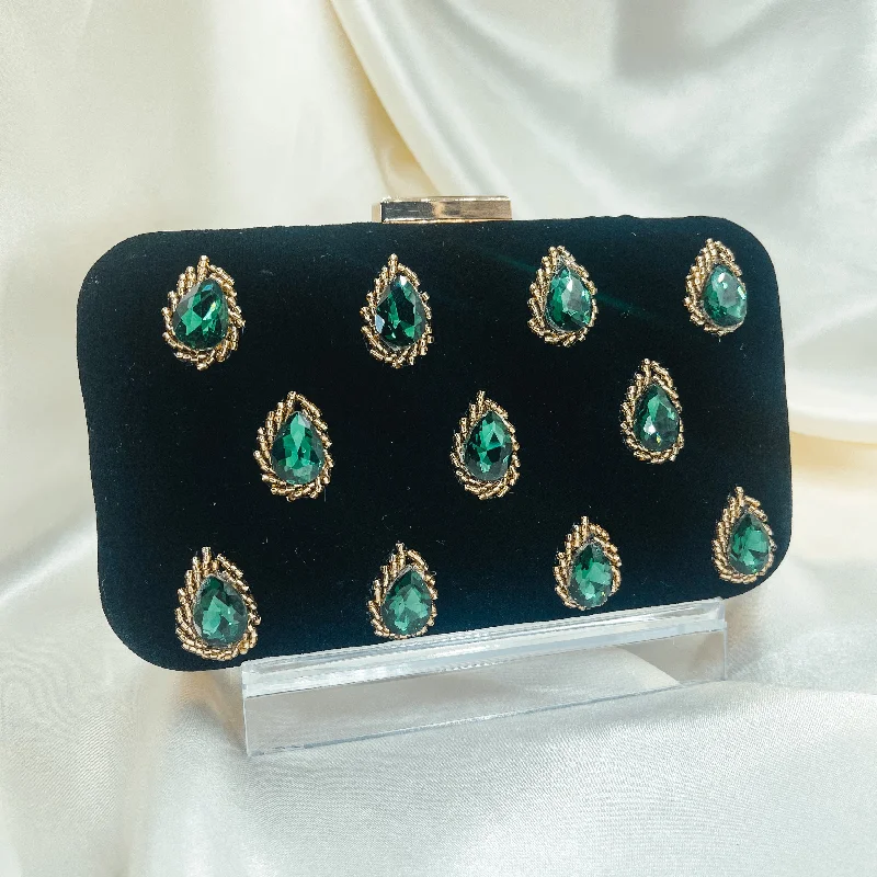 Miniature evening bag with a fold - over clasp for a compact optionROYALTY Clutch