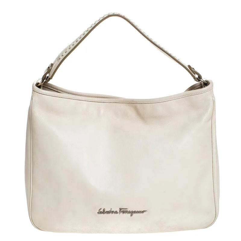 Satchel with a detachable strap for easy customizationSalvatore Ferragamo Off- Leather Hobo