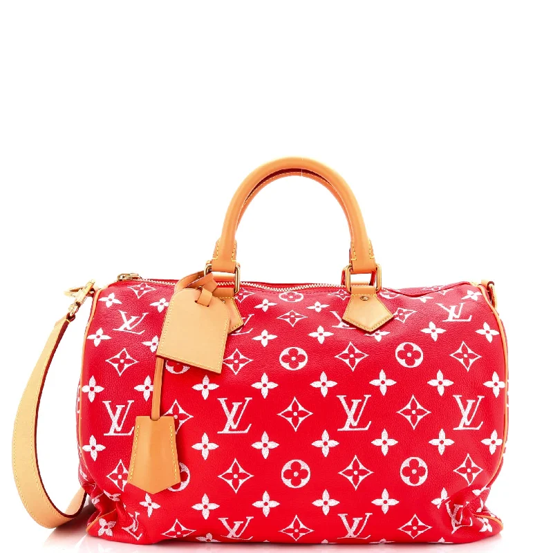 Leatherette satchel with a quilted pattern for a sophisticated styleSpeedy P9 Bandouliere Bag Monogram Leather 40