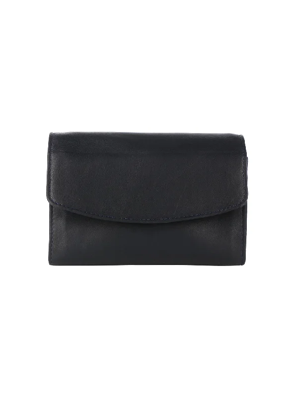 Women's silk - lined leather makeup bags with multiple compartmentsMULTI CURRENCY WALLET