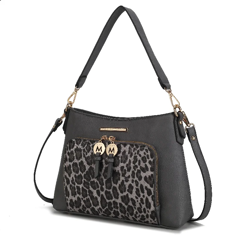 Crossbody bag with multiple compartments and pockets for organizationTrisha Animal Print Crossbody Handbag