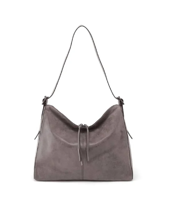 Faux fur shoulder bag with a fluffy texture for winter fashionValley Shoulder Bag In Titanium