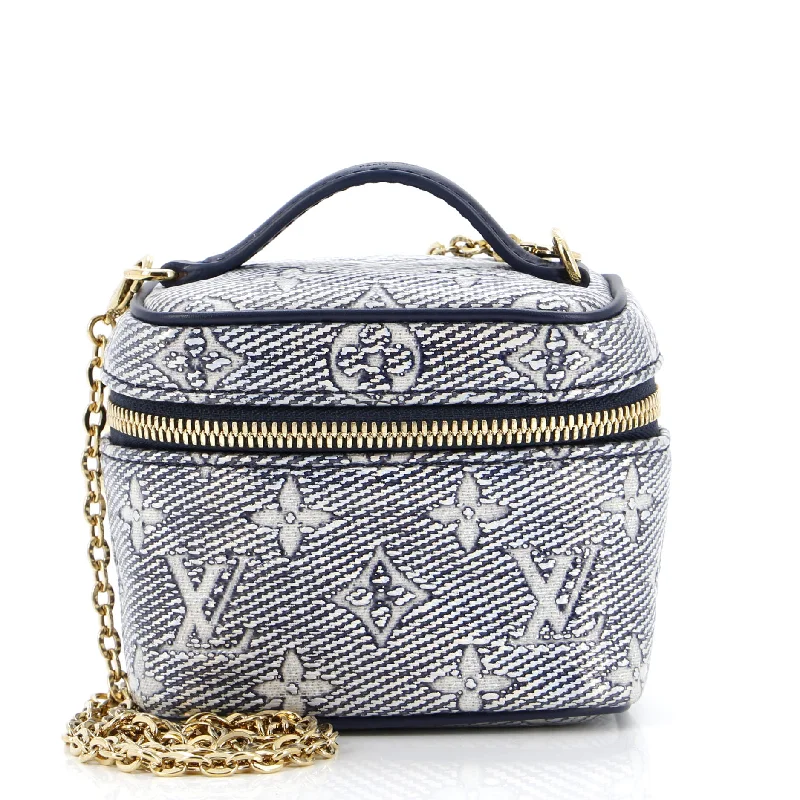 Plus-size satchel with a spacious interior for carrying all essentialsVanity Case Monoglam Jacquard Canvas Micro