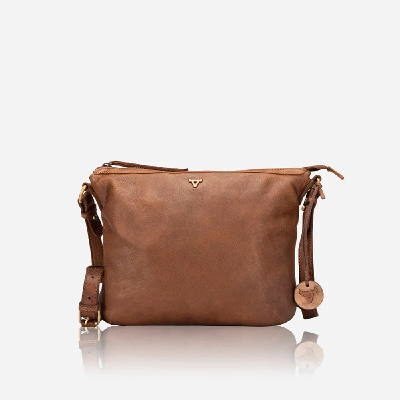 Vegan leather crossbody bag for eco - conscious consumersWinslet Leather Crossbody Bag, Cognac