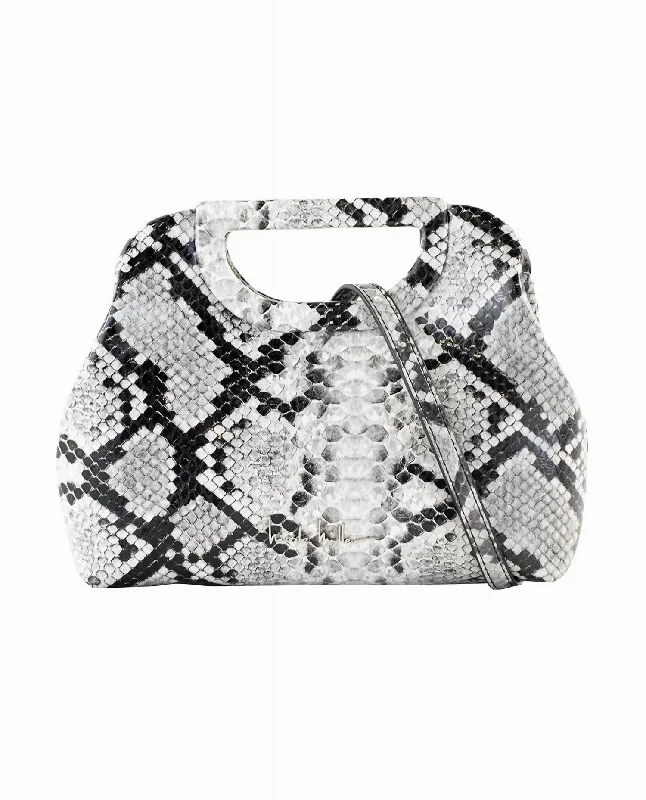 Monogrammed clutch as a personalized evening accessoryWomen's Integrated Handle Clutch In Nm Grey