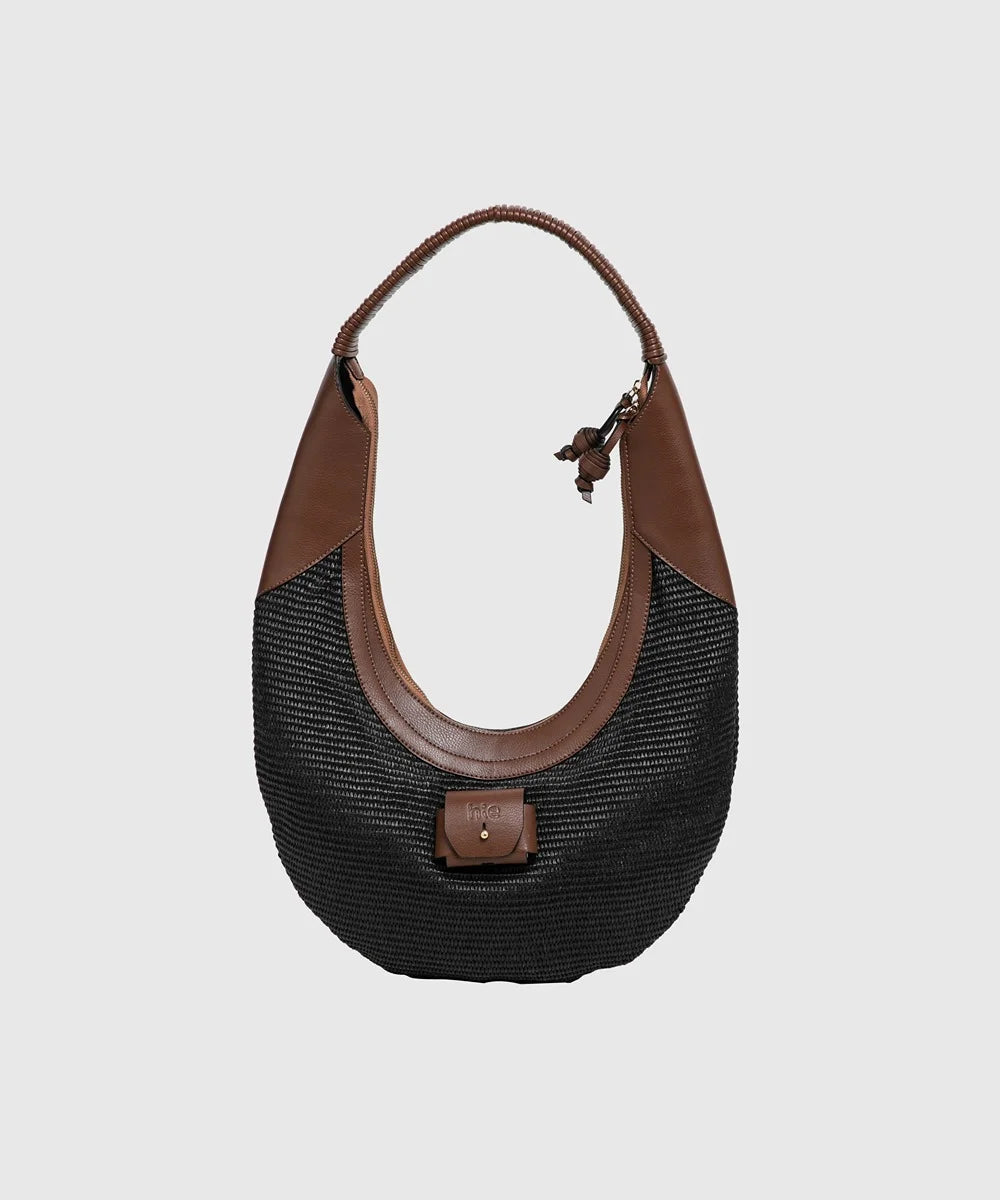 Laser - cut leather shoulder bag with an abstract pattern for a modern touchZoey  Shoulder bag